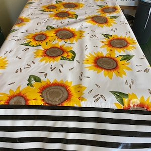 The Van Gogh—-sunflower print oilcloth tablecloth