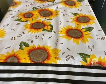 The Van Gogh—-sunflower print oilcloth tablecloth