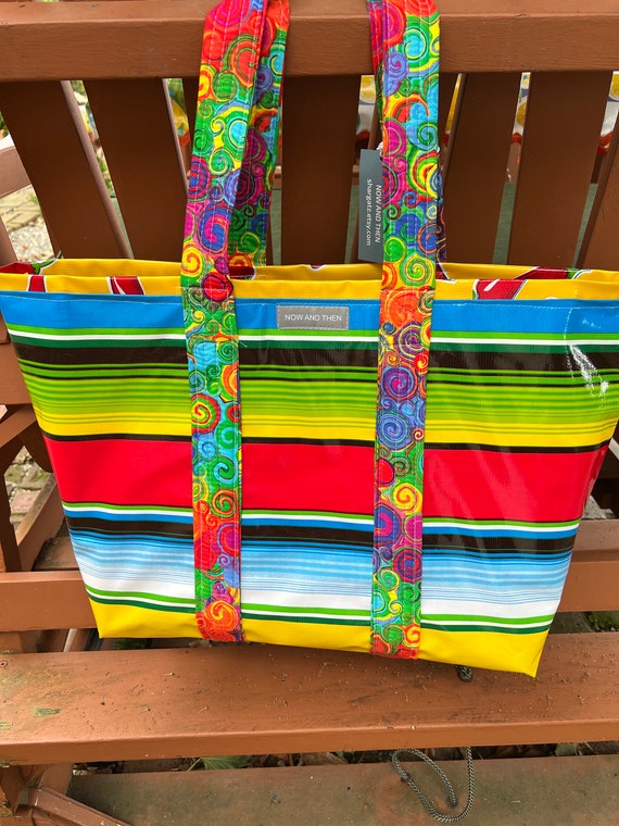 The Cinco De Mayo large Mexican Print Reversible Oilcloth Tote Bag Etsy