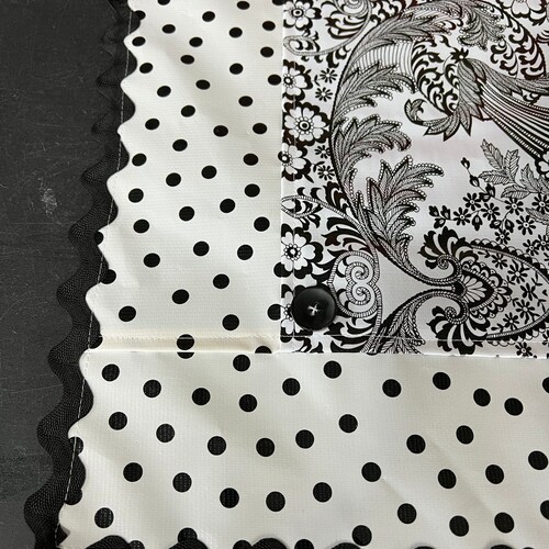 Classic Black and White Toile Oilcloth Tablecloth Etsy