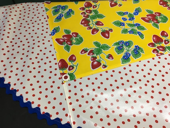 June In Ct Retro Round Oilcloth Tablecloth With Ct Retro Round Oilcloth Tablecloth, Round Oilcloth Tablecloths