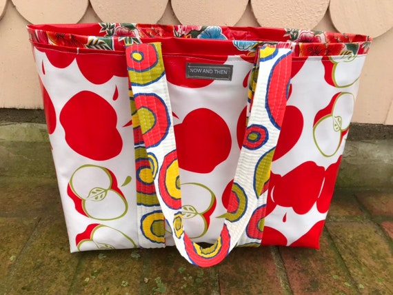 large oilcloth tote bag