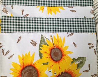 Van Gogh reversible oilcloth placemats in a set of 4