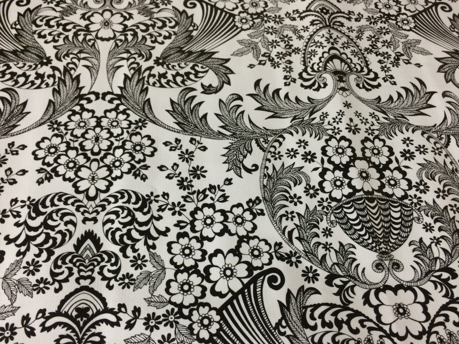 Classic Black and White Toile Oilcloth Tablecloth Etsy
