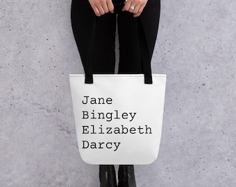 Stolthet och fördom-karaktärer Jane Austen Mr. Darcy, Elizabeth Bennet, Tygväska