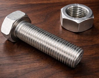 Juego gigante de tuercas y tornillos de acero inoxidable M42 – 2,3 kg, resistente, para decoración industrial.