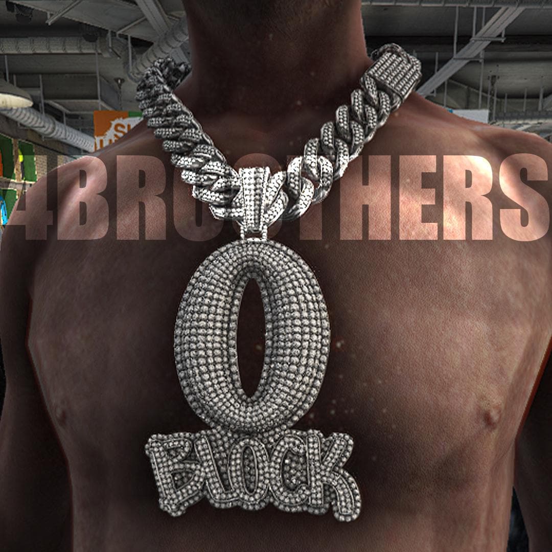 Fivem Ready O BLOCK CHIRAQ Chain Bling, Hiphop Diamond Chain