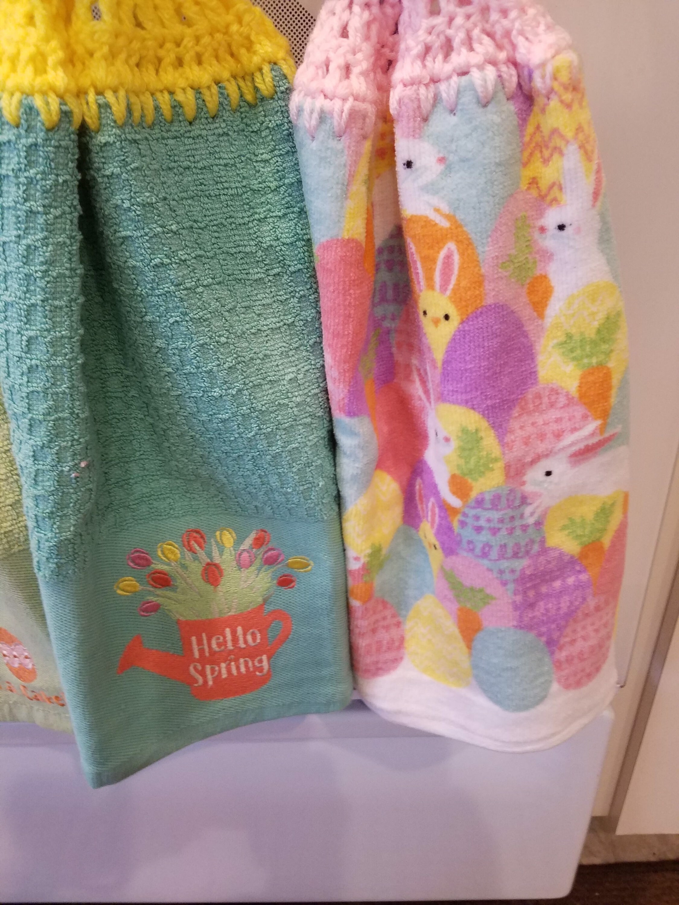 Set of 4 Spring Crochet Hand Towels