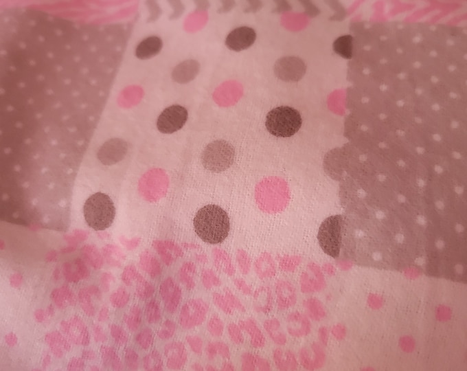 Baby Girl Pastel Pink Multigeometric Oversize Receiving Blanket
