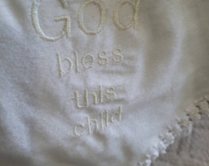 Twin White Christening oversize Receiving Blankets
