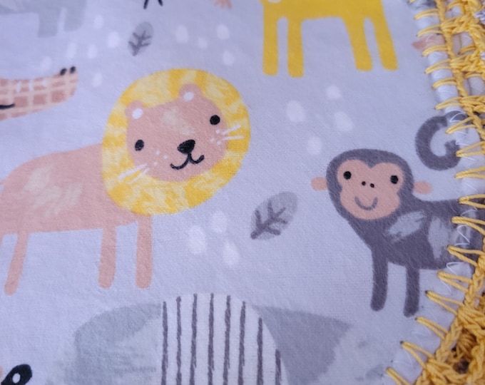 Baby Unisex, Boy Girl -  Animal Patterned Oversize Receiving Blanket