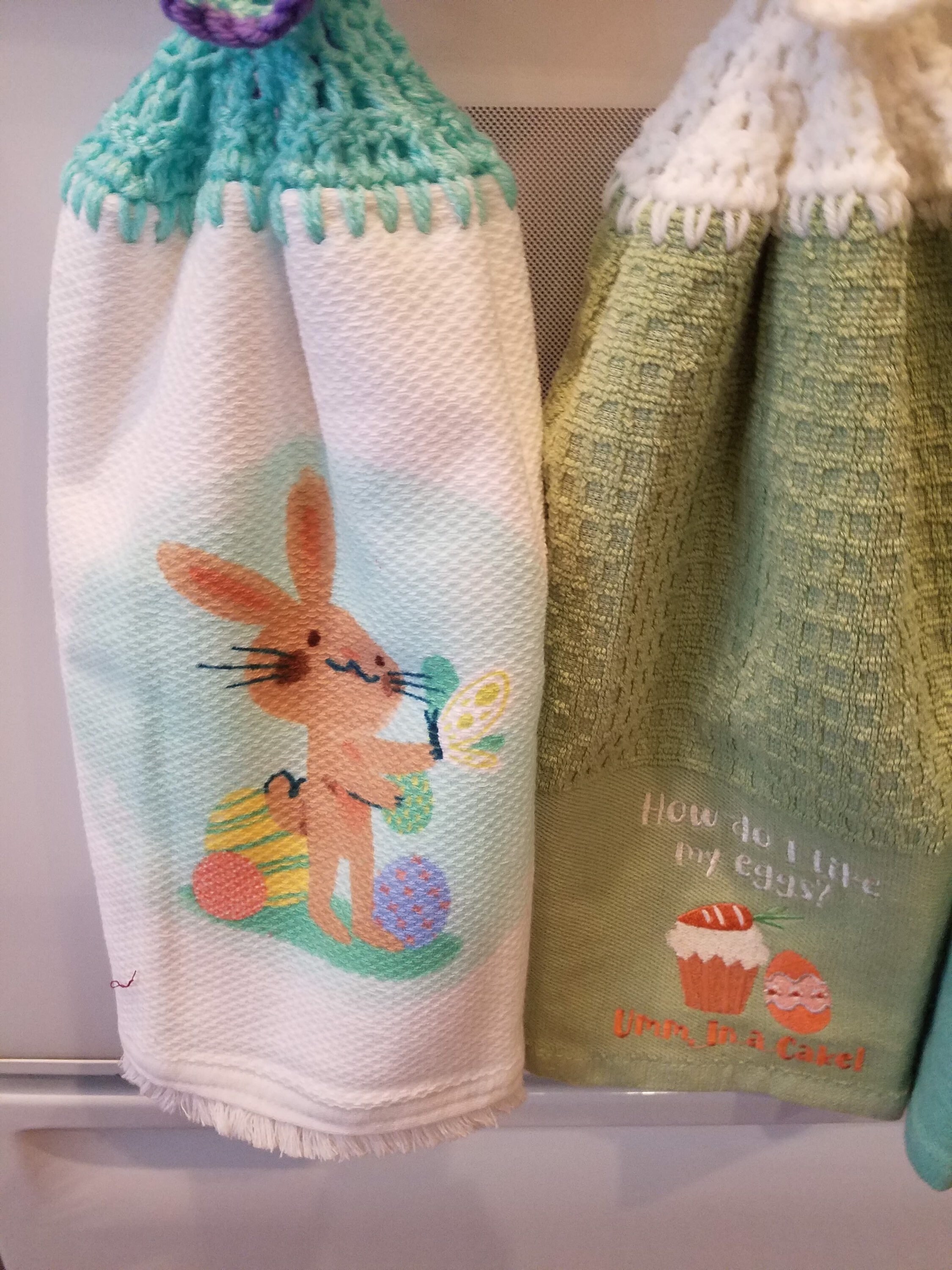 Set of 4 Spring Crochet Hand Towels