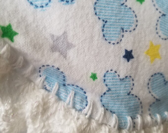 Baby Boy Stars and Clouds Receiving Blanket