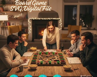 Laser Cut Shooting Board Game SVG – Tactical War Strategy DIY Party Game