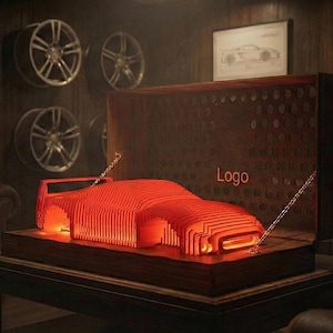 Lámpara de noche de superdeportivo italiano del 40.º aniversario, cortada a láser: Decoración LED DIY (archivo digital)