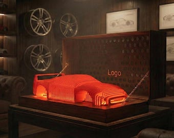 Lámpara de noche de superdeportivo italiano del 40.º aniversario, cortada a láser: Decoración LED DIY (archivo digital)