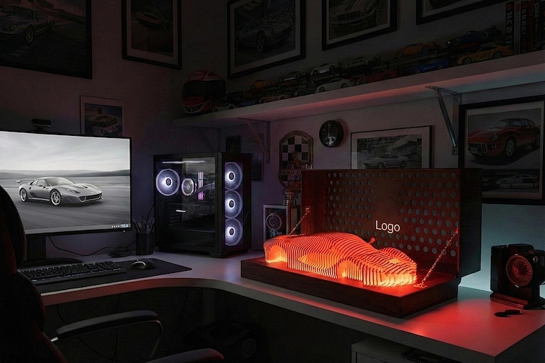 Laser Cut Italian Supercar Model Night Lamp: DIY LED Decor (digital ...