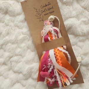 Bible Tassel - Handmade with cross pendant | Journal Bookmark | Orange