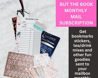 Bookish Reading Monthly Mail Club Subscription: Stickers, Bookmarks, Tea, Tabs, Surprise
