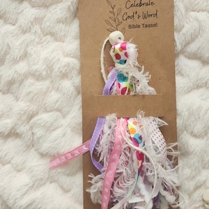 Bible Tassel - Handmade with cross pendant | Journal Bookmark | Brights