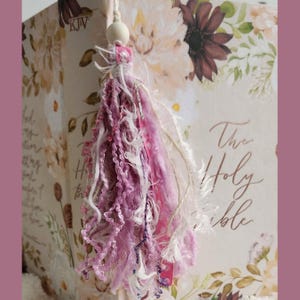 Bible Tassel - Handmade with cross pendant | Journal Bookmark