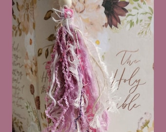 Bible Tassel - Handmade with cross pendant | Journal Bookmark