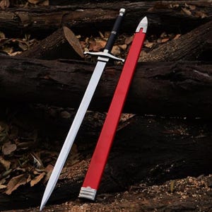 Réplica de la espada de Trunks hecha a mano, inspirada en Dragon Ball Z, espada de cosplay con vaina. Regalo de aniversario, regalo de cumpleaños, regalo para esposo.