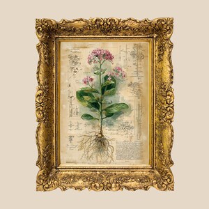 Valerian Botanical Print: Vintage Herb Illustration (Digital Download)