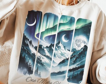 One More Chapter Romantasy Moons PNG, Watercolor Brush Strokes Book Lover PNG, Bookish Things Sublimation Design Digital Download PNG