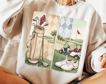 Watercolor Golf Shirt Design PNG, Brush Stroke Golf Lover Png, Preppy Golf Sublimation Design Digital Download PNG, Masters Golf Design Png