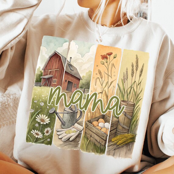Homestead Mama Brush Stroke PNG, Farm Life Mother's Day PNG, Retro Farm Free Range Shirt Sublimation Design Digital Download, Gift for Mom