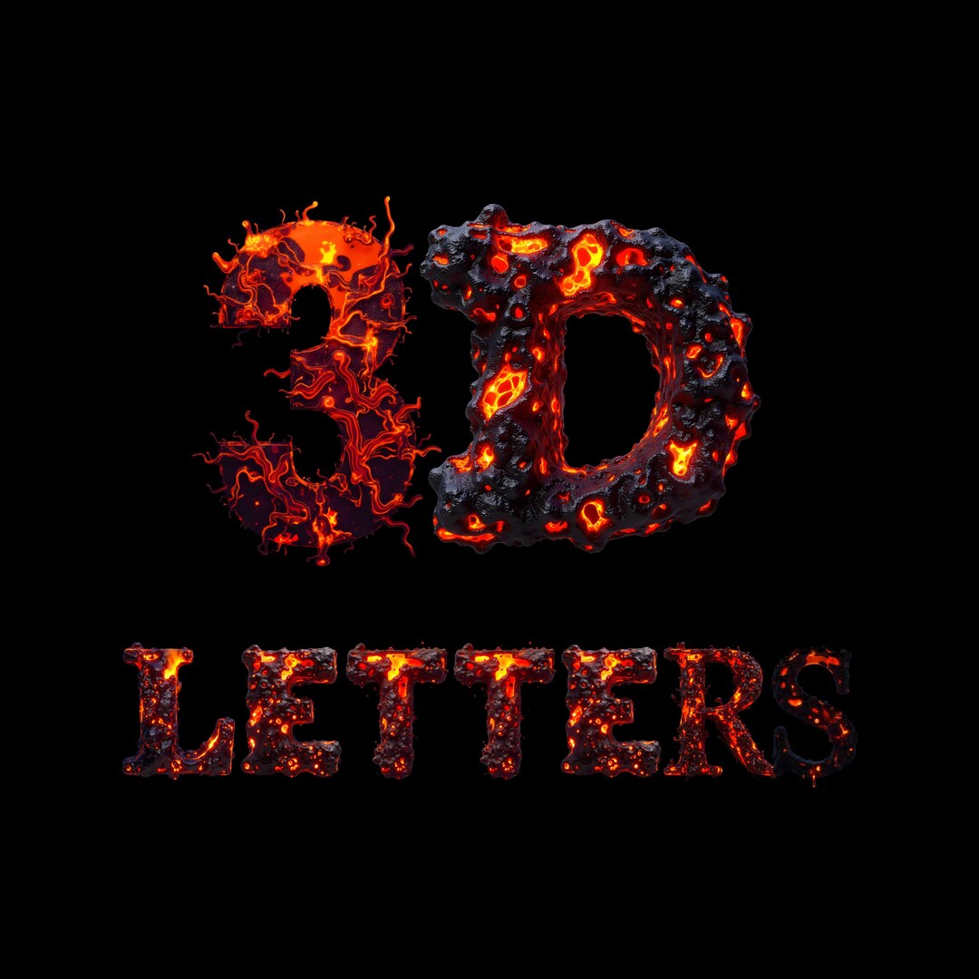 Lava Alphabet PNG Clipart Bundle, Letters & Numbers - Etsy Australia