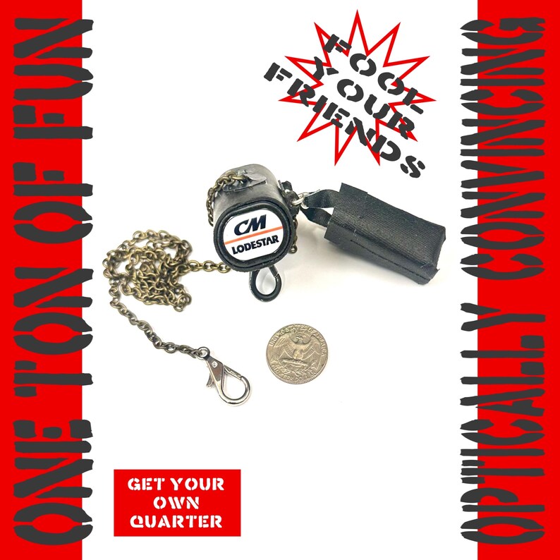 May include: A black leather coin purse with a silver chain and clasp, featuring the "CM LODESTAR" logo. Includes a small black pouch and a US quarter. Text on the image reads "ONE TON OF FUN", "FOOK YOUR FRIENDS", "OPTICALLY CONVINCING", and "GET YOUR OWN QUARTER".