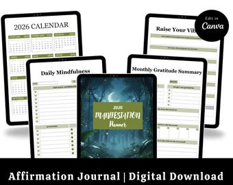 Planer manifestacji na rok 2026 | Dziennik Prawa Przyciągania (wersja cyfrowa)