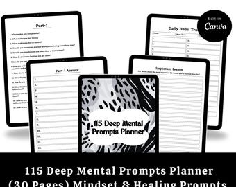 Dziennik zdrowia psychicznego | 115 wskazówek do autorefleksji i uzdrowienia (wersja cyfrowa do pobrania)