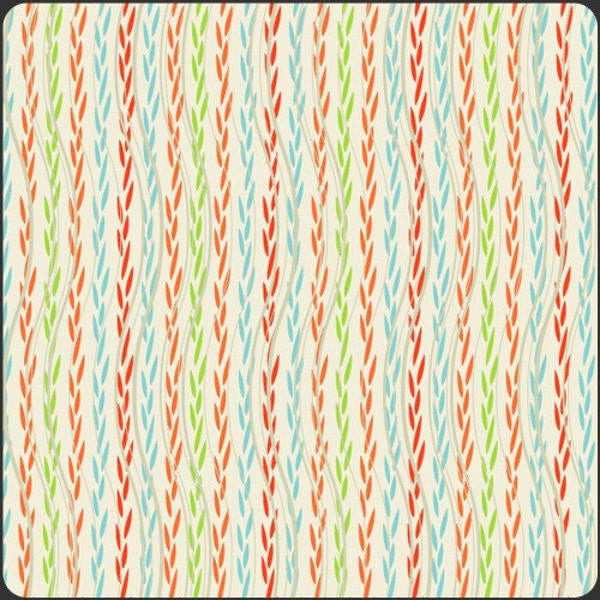 CLEARANCE Art Gallery Fabrics Color Splash White Leafy Ribbons (CS-4506) 1 Yard