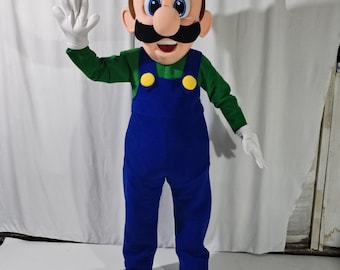 Luigi Green Plumber Mascot Costume