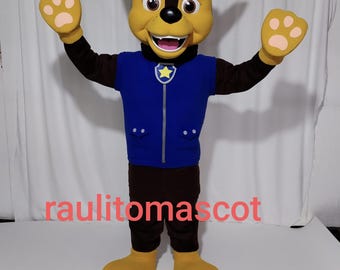 blue patrol puppy mascot costume