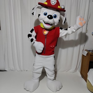 Cosplay mascot costume, Red Firefighter Dog