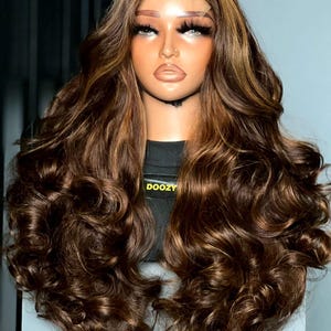 100 Percent Vietnamese Human Hair, HD Lace Closure Wig, Bouncy Curls. 250 Percent Density - Free Shipping