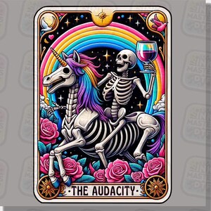 The Audacity Tarot Card DTF Transfer, Unique Tarot Iron On, Ready To Press Design, Vibrant Heat Press Art, Custom DTF Print