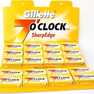 100 x Double Edge Safety Straight Cut Throat Barber Razors Shaving Blades Gillette