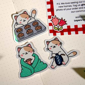 Cosy Cats holografische stickers