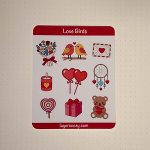 Love Birds Sticker Bogen