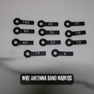 Wire Antenna Band Markers | Ham Radio HF & VHF Bands | Weather-Resistant | CQ Swag