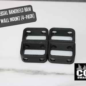 4-Pack Universal Ham Radio Wall Mount | Handheld Radio Holder for Baofeng, Kenwood, Yaesu, Icom, Midland, Motorola | CQ Swag