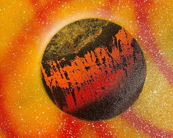 Pintura de erupción cósmica, arte celestial