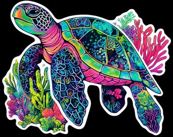 Ocean Life Stickers | Waterproof Vinyl Die Cut Stickers of Sharks, Sea ...