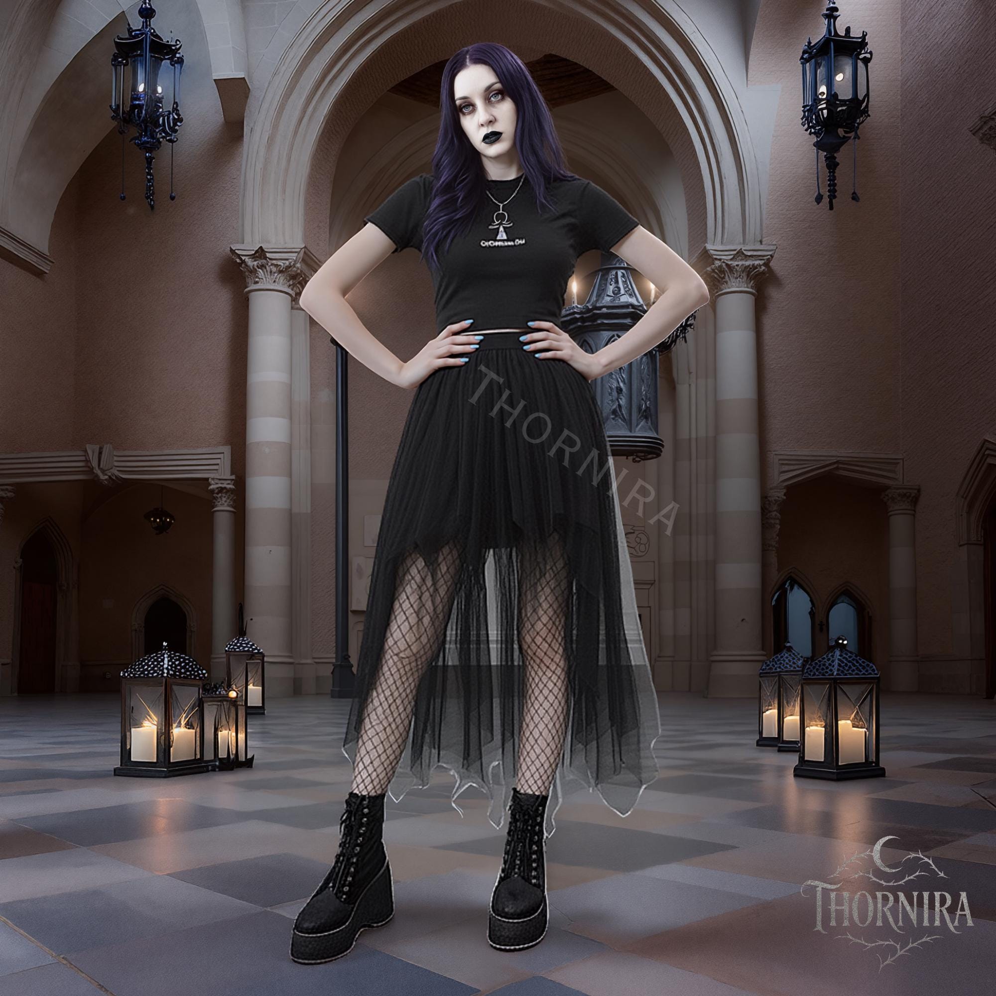 Schwarzer Petticoat Mit Gummibund – 60 Cm Lang, Tüll-Unterrock Für Kostüme & Rock-’n’-Roll