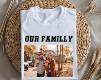 Custom Photo Shirt, Personalized T-Shirt, family photo shirt, Custom Image Tee ,Gift for Mom Dad Anniversary, Memory Shirt